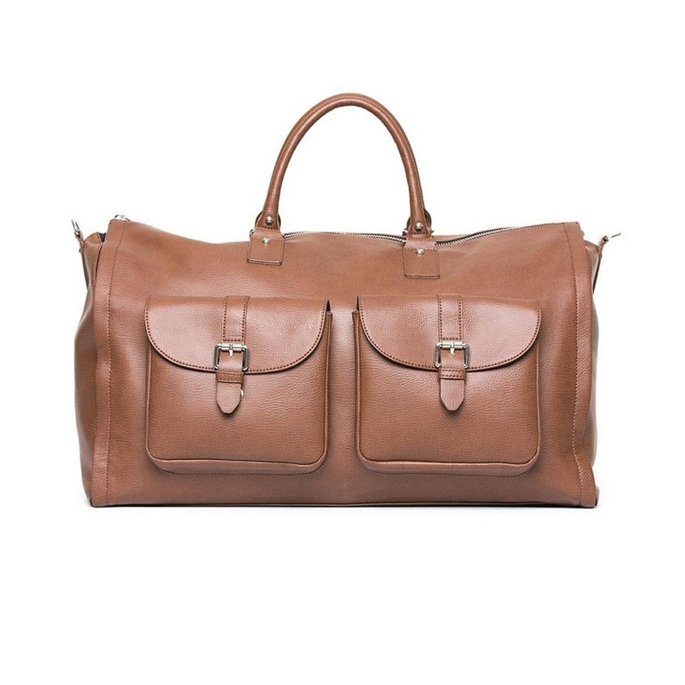 HOOK + ALBERT Leather Garment Weekender Bag with Dopp Kit